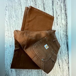 Carhartt women double knee utility work pants 6x30 khaki dark NWOT